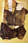 Egon Schiele The Brother oil